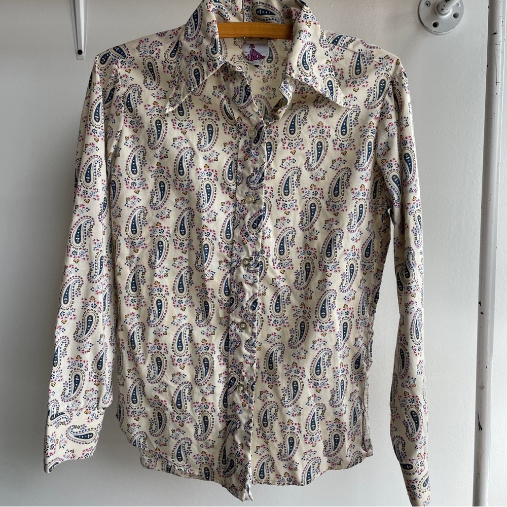 Vintage 1970s The Shirtery Paisley Button Down Shirt